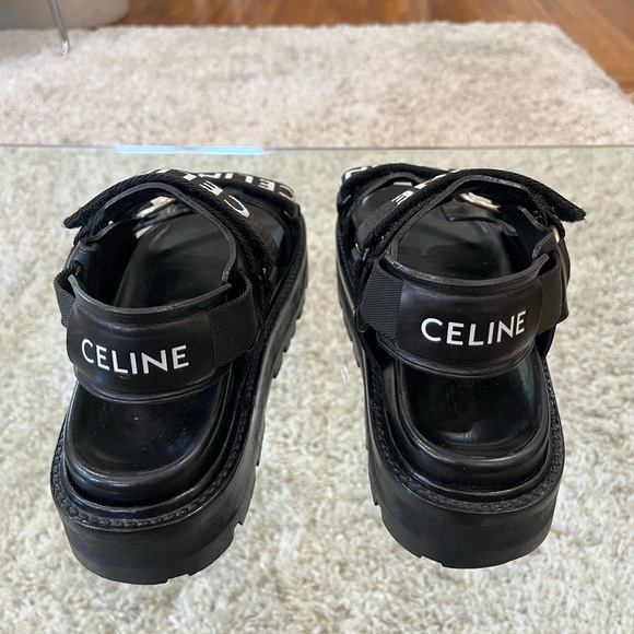 CÉLINE Outdoor Bulky Sandals – Size 37.5 – RM Black Leather - Picture 8 of 15